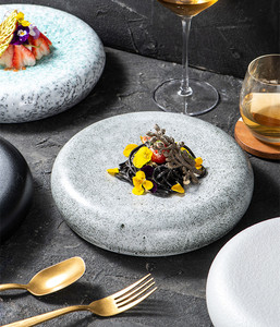 <strong>Creative</strong> Rock Stone Design Artistic <strong>Serving</strong> <strong>Plate</strong> Cold Dish Restaurant Dinnerware Thick Crockery <strong>Plates</strong> - Product Image 5
