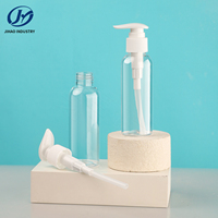 Bouteille en plastique PET vide de 100 ml, type Boston, avec pompe PP, impression sérigraphique, emballage cosmétique pour shampoing, lotion, soin de la peau, couleur personnalisée