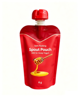 Pochette alimentaire réutilisable personnalisée pour bébé, imprimée, portable, anti-fuite, pour lait, gelée et liquides, avec bec verseur, pour la pâtisserie et les activités extérieures
