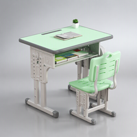 Table d'écriture de qualité commerciale E0-MDF, chaise ergonomique robuste pour étudiants, tables et chaises d'école, académie