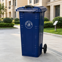 Conteneur à déchets extérieur en acier durable avec couvercle anti-odeur et roues antidérapantes 800L pour usage communautaire