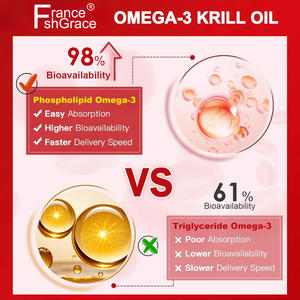 Huile de <span class=keywords><strong>krill</strong></span> de haute qualité 350 mg Oméga 3 Gélules molles Soutien à la santé cardiaque Complément alimentaire 130 Gélules molles Complément alimentaire à l'huile de <span class=keywords><strong>krill</strong></span> - Product Image 6