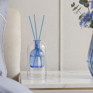 Bouteille diffuseur à roseaux en verre bleu à double paroi 165 ml, vide, pour diffuseur d'arômes, vase décoratif pour la <span class=keywords><strong>maison</strong></span>, conteneur de parfum, cadeau décoratif - Product Image 4