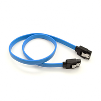 Cable de Datos Plano Profesional SATA 3.0 de 6 Gb/s con Conector de Bloqueo de 7 Pines, Blindaje Trenzado de PVC, Grado Industrial para Disco Duro SSD