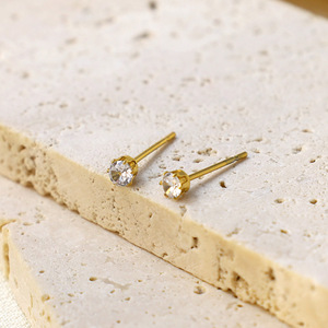 Stud Earrings 316L Stainless Steel Ball Shape Round Geometric Design Fashion Jewelry - Product Image 2