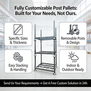 Pallet <span class=keywords><strong>Rack</strong></span> TER Stillage Post, Resistente, Protezione Anticorrosione, Uso Industriale Pesante, Materiale Premium, Metallo Impilabile, Quattro Altezze - Product Image 4
