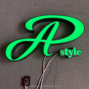 Tùy Chỉnh Quảng Cáo Chiếu Sáng RGB Kênh Lớn 3D Hoạt Hình Từ Ánh Sáng Lên Chữ Số Biển Tùy Chỉnh LED Tường Cửa Hàng Đăng - Product Image 3