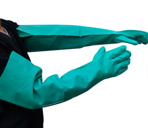 Guanti in Gomma Anti-Chimici, Anti-Olio, Resistenti ad Acidi e Alcali, per Uso Industriale, Spessi e Durevoli in Nitrile - Product Image 6