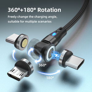<span class=keywords><strong>Vente</strong></span> en gros <span class=keywords><strong>d</strong></span>'<span class=keywords><strong>accessoires</strong></span> de <span class=keywords><strong>téléphone</strong></span> <span class=keywords><strong>portable</strong></span> Offre Spéciale câble de charge magnétique 3 en 1 câble de données à charge rapide usb 540 degrés type c - Product Image 2