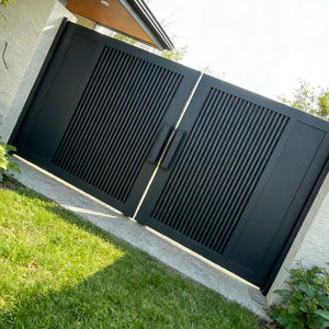 Portail de jardin à arche décoratif <span class=keywords><strong>en</strong></span> treillis, design moderne, étanche, résistant au vent, <span class=keywords><strong>en</strong></span> alliage d'aluminium, pour roses grimpantes - Product Image 5