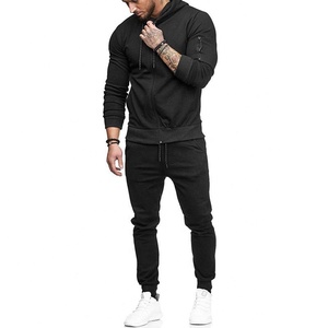 Survêtement pour hommes de sport nouveau design vêtements de gym ensembles à capuche survêtements en gros meilleure vente slim fitness fermeture éclair homme survêtements - Product Image 2