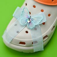 Breloque chaussure tissu arc rose fleur papillon animal pain riz oeuf collations chien chat nourriture dessin animé fruits plage sabot charme