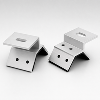 Pince de fixation pour panneaux solaires pour installation sur toit et auvent - Aluminium anodisé haute résistance, charge de vent 40 m/s, charge de neige 70 kg/m²