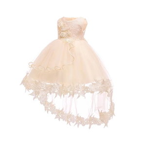 Abito da spettacolo HaoLan Butterfly Pearl Sweet/Lovely per bambine, senza maniche, in cotone e poliestere, per compleanno o performance, ispirato a film e serie TV - Product Image 4