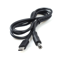 Câble de suralimentation USB-C vers DC5521 mâle avec sortie PD fixe 20V 5A 100W, conducteur en cuivre et isolation en PVC