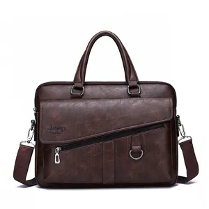 Hoge Kwaliteit Aanpasbare Draagbare 14 Inch Office Laptop Tas Waterdichte Aktetas Laptop Tas Zakelijke Schouder Messenger Bag