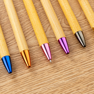 New Style Push Bamboo <strong>Pen</strong> Hotel Office Student Advertising Gift <strong>Pen</strong> Can Print logo Multi-color Bamboo Ballpoint <strong>Pen</strong> - Product Image 3