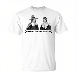 Camiseta LDS Book Of Mormon Pilgrim Puritans con diseño de Born Of Goody Parents, unisex, de algodón, cuello redondo, manga corta - Product Image 2