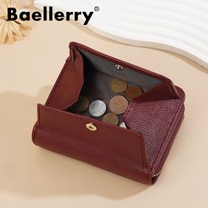 Baellerry Women's Coin Purse Zipper <b>Wallet</b> Card <b>Holder</b> 4 Inch Red Solid Color Everyday Use - Product Image 2