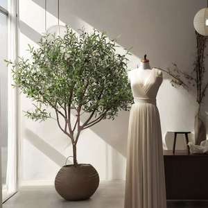 Plantes vertes artificielles personnalisées haut <span class=keywords><strong>de</strong></span> gamme, grands oliviers, style antique, décorations et ornements en <span class=keywords><strong>pot</strong></span> du sol au plafond - Product Image 5