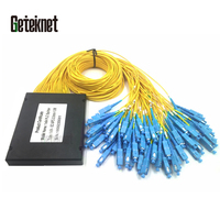 GETEKnet OEM ODM FTTH Tube de télécommunication SC APC 1x64 1*64 Splitter optique PLC à montage en rack APC 1*64 Ligne de production