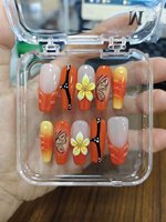 Uñas postizas acrílicas lisas de tamaño mediano, color nude beige, para venta al por mayor, con etiqueta privada personalizada