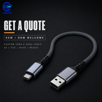 LUNG KAY Memproduksi Kabel Data USB 3.2 Gen 2 10Gbps 60W USB a ke C Berbahan Kain untuk Hard Drive SSD Laptop Kustom OEM ODM Pabrik