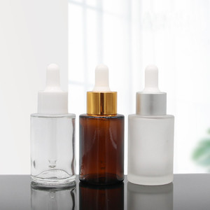 Flacon compte-gouttes liquide en verre dépoli de 30ml en forme de cylindre pour huile essentielle et soin de la peau Conteneur de sérum Utilisation de gouttes oculaires - Product Image 2
