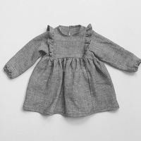 Robe à volants en mousseline douce à manches longues pour bébé, collection printemps, personnalisable ODM