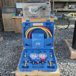 Manomètre de pression de réfrigérant à fluorure ajouté, double boîtier en plastique durable VMG-2-R410A-B, accessoires de climatisation - Product Image 5