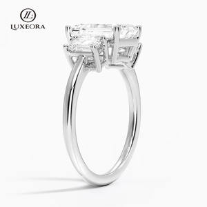 Luxeora IGI ได้รับการรับรอง9K 10K 18K แข็งทองมรกตเพชรสังเคราะห์งานหมั้น CVD ห้องปฏิบัติการเครื่องประดับแหวนแต่งงาน - Product Image 4