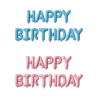 Fungram Ensemble de ballons en aluminium gonflables à l'hélium pour fête, 16 pouces, lettres de l'alphabet Joyeux Anniversaire, bannière argentée et dorée