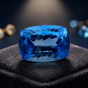 Topacio Azul Natural de Corte Cojín de 12x14mm, Certificado IGI, Precio de Fábrica al Por Mayor, Gema Suelta Facetada de Alta Calidad por Quilate - Product Image 1