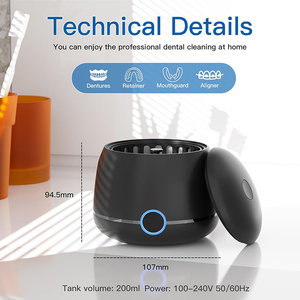 Nettoyeur dentaire portable à ultrasons à micro-vibrations haute fréquence 45 kHz rechargeable avec couvercle supérieur - Product Image 6