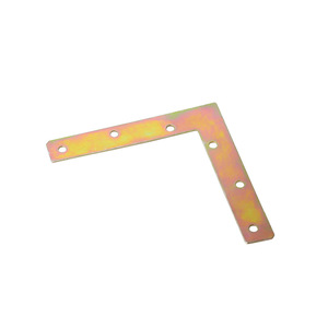 Support d'angle en fer en forme de L, épaisseur 5 mm, moulage monobloc standard pour la fixation de meubles en contreplaqué - Product Image 2