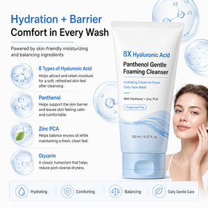 <span class=keywords><strong>Limpiador</strong></span> Facial Diario para Equilibrar el Sebo, con Ácido Hialurónico y Zinc, Hidratante y Suave, con Espuma para Mujeres - Product Image 3