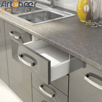 Armoire de cuisine modulaire pour petits espaces murale durable en résine stratifiée pour comptoir robinet tiroir panier accessoires