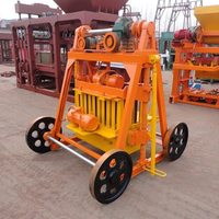 Type de ponte Machine de fabrication de blocs de béton mobiles QMY4-45 Nouvelle condition Machines de fabrication de briques creuses Argile crue