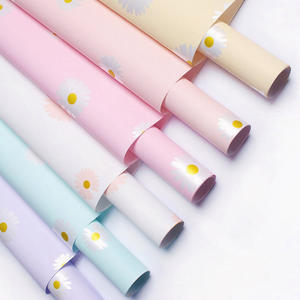 Autunno <span class=keywords><strong>di</strong></span> colore coreano popolare In stile <span class=keywords><strong>margherita</strong></span> stampa <span class=keywords><strong>carta</strong></span> da imballaggio impermeabile per regalo <span class=keywords><strong>di</strong></span> fiori semplice <span class=keywords><strong>carta</strong></span> da imballaggio floreale - Product Image 1