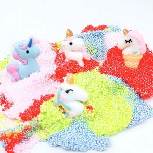 Eco-Friendly DIY Educational Toy Colorful <b>Magic</b> Changing Snow Slime Play Dough Foam Bead Putty with Plastic & Clay - Product Image 2