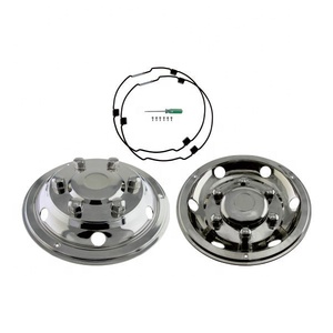 Simuladores de ruedas de acero inoxidable de 17 pulgadas para camión de dos ruedas Chevy GMC 2011 2021-3500 - Product Image 1