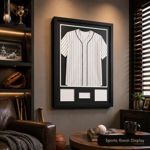 Jersey <strong>Frame</strong> Display Case Memorabilia Jersey Shadow Box with UV Protection <strong>for</strong> <strong>Football</strong> Uniform <strong>Shirt</strong> Wooden Photo <strong>Frame</strong> - Product Image 2