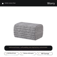 Modernes Konvertierbares Drehbares Chaiselongue-Sofa-Set Wohnzimmermöbel Künstlerischer 3D-Kreis-Garn Freizeitstuhl Stoff