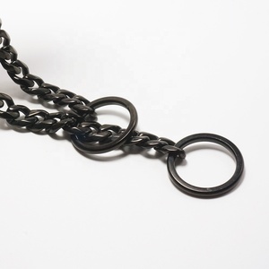 Collare per Cani, Collare a Catena in Acciaio Inox Nero per Addestramento, Collare a Catena Forte Tipo P per Cani - Product Image 4