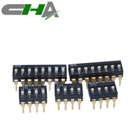 Interruptor DIP Negro de la Serie CDH con Paso de 2.54 mm, Interruptor DIP de 1/2/3/4/5/6/7/8/9/10/11/12 Posiciones