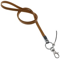 Porte-clés en cuir Pu polyvalent, sangle en cuir Pu Premium, Logo personnalisé, Long cou, lanière en cuir