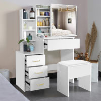 Noir blanc rose gris barbier coiffure chambre maquillage vanités Table coiffeuse pour chambre