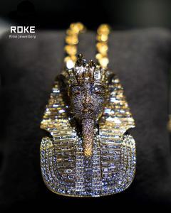 <span class=keywords><strong>Máscara</strong></span> de Tutankamón, Colgante de Oro de 9K-14K con Ojos de Rubí y Diamantes - Certificado IGI, Joyería de Lujo para Hombre, Estilo Hip Hop, para Bodas, Compromisos y Fiestas - Product Image 3