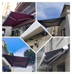 Auvent motorisé à bras articulés de grande taille 4x3,5m 4,5x3,5m 4,5x4m 5x3,5m 5x4m 6x3,5m 6x4m, auvent à cassette intégrale - Product Image 4