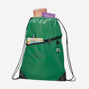 Sac à dos pliable avec cordon de serrage, sac de sport pour la gym avec poche à chaussures, sac à dos promotionnel en nylon lavable, cadeaux en polyester - Product Image 4